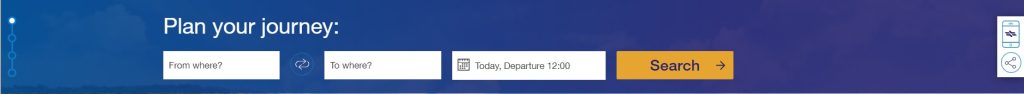 Find your way to us using the train app
